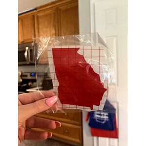 Georgia Decal Sticker Wall or Car Accessory Red Color